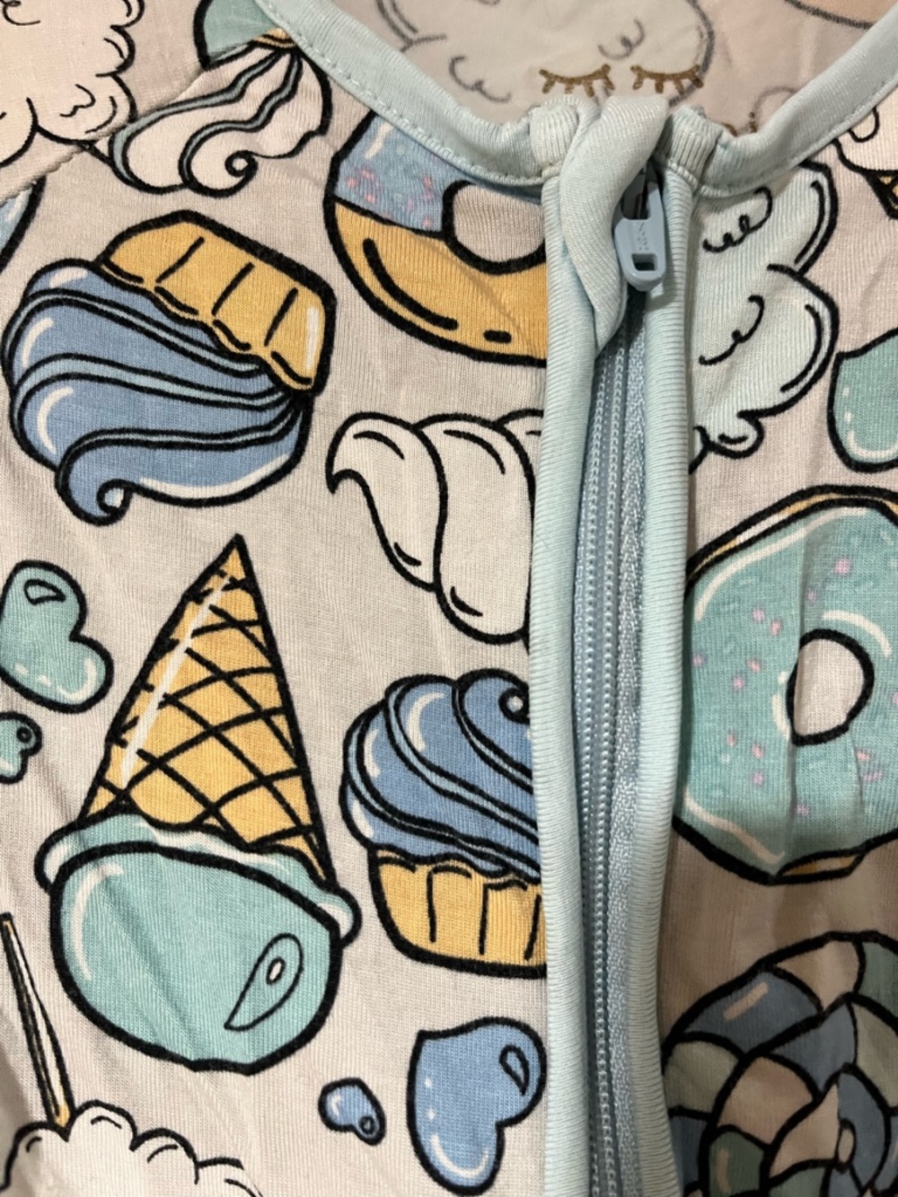 Little Sleepies Sweet Treats Dessert Print bamboo zippy 3-6m - Picture 3 of 5